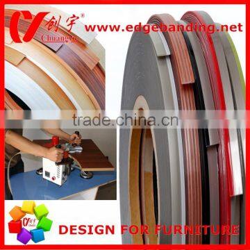 0.3mm 0.4mm kitchen cabinet cut pvc edge banding , cutting melamine edge banding