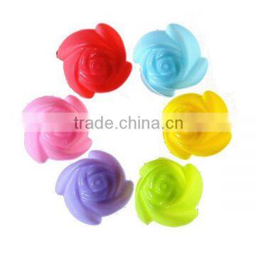custom design halloween rose flower fondant decorating silicone mold