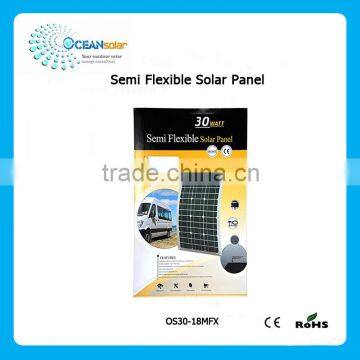 30W Monocrystalline Silicon Cell Marine Bendable Semi Flexible Solar Panel photo-4