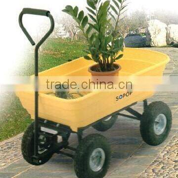 200 kgs Plastic Four Wheeled Wheelbarrow Garden Cart