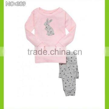Children's Pajamas Pure Cotton Funny Cartoon Pajamas Blue Background Deer Image Pajamas Set photo-6