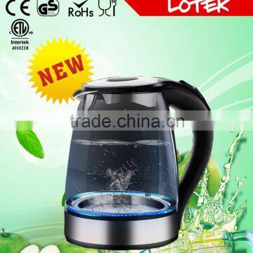 pyrex glass electirc water kettle with 1.7L volume