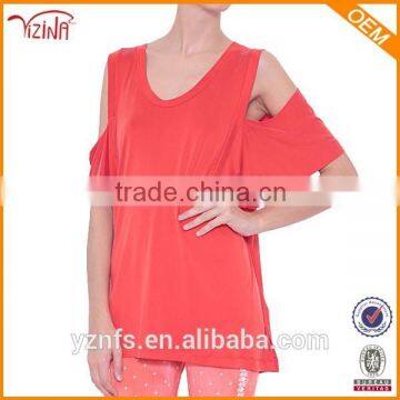 Latest Designer Black Fashion Hottest V-Neck Women Shirt Blouse