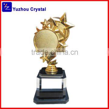 2014 New Design Handmade Crystal Metal Star Trophy