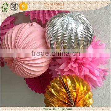 colorful paper flower accordion ball