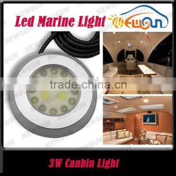 3W LED Marine Lights White Led Ceiling lights Boat Light 200LM with 12pcs Auxiliary Light Source Bright Flood Light for Marines