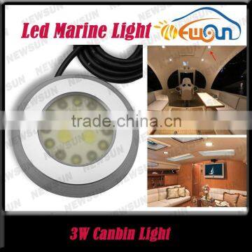 3W LED Marine Lights White Led Ceiling Lights Boat Light 200LM With 12pcs Auxiliary Light Source Bright Flood Light for Marines