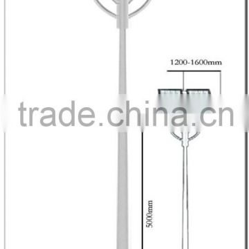 Green Lamp Cap Soalr Street Light With High Quality White Pole