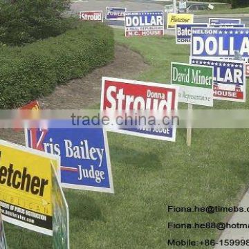 Outdoor corflute plastic lawn sign