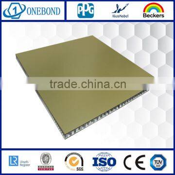 Yellow color aluminum honeycomb core composite panel