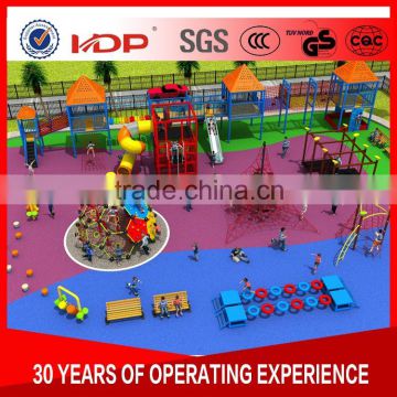 Brand new colorful braided rope nets outdoor playground, rope climb playground