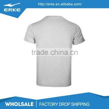ERKE Wholesale Round Neck Blank Gray Blue Black 100%cotton Mens t Shirt photo-5