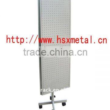 metal display HSX-047 metal floor pegboard display stand