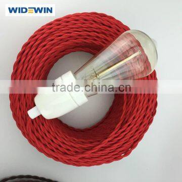 Electrical cord textile 2*0.75/3*0.75 round/twisted textile braided cord/cable