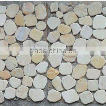 Vietnam marble mosaic - Lemon Yellow pebble