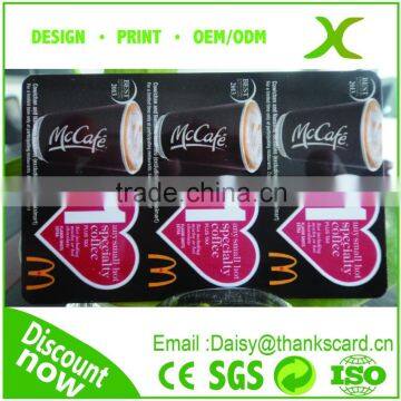 Free Design !!! 3 in 1 keychain/ Mccafe key tags/ plastic pvc keychain