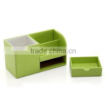 Multi-function Custom Leather Desktop Storage Basket