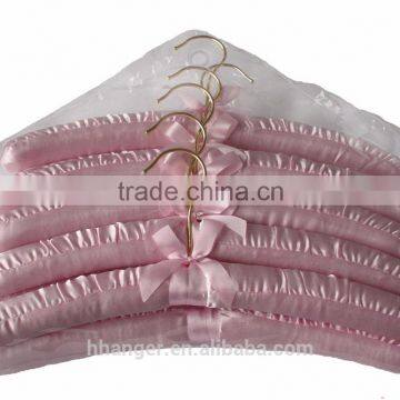 Padded Satin Clothes Hanger for Suit, Shirt, Gray Colour