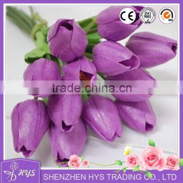 cheap wholesale artificial PU tulip flower bouquet for wedding decoration