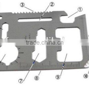 High Quality Portable Outdoor Stainless Steel Multifunction 11-in-1 Pocket Emergency Card Tool photo-2