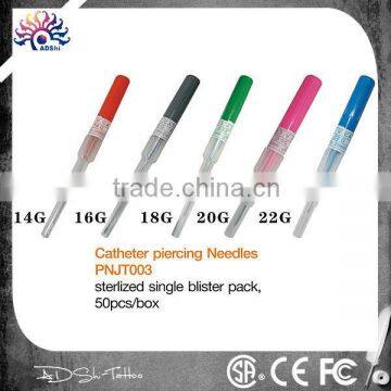 14G/16G/18G/20G/22gSterilized Disposable Body Piercing Needles navel ear nose,Sterilized body Piercing Needle disposable