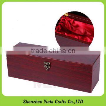 High-grade MDF packaging case luxury wine wooden box with lock