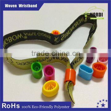 2015 high quality festival fabric wristband with plastic lock/Woven thread wristband/Woven thread bracelet