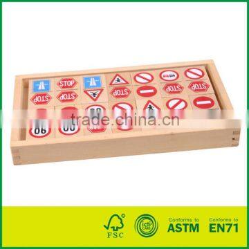 Traffic signs type design dominoes toy