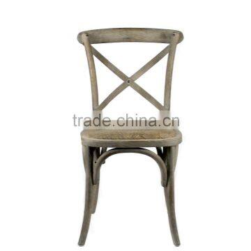 China Manufacturer Offer Antique Dining Wooden Cross Rest Chair
