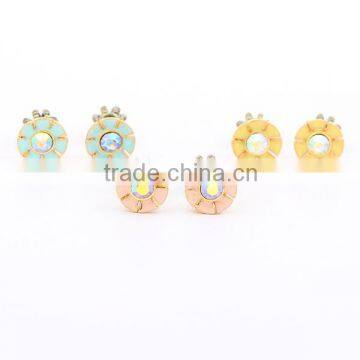 Cubic Zirconia Earrings Round Shape Fashion Jewelry Trendy Style Batman Earring