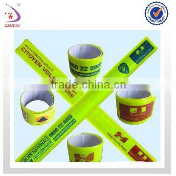 reflective slap bracelet/snap band/promotion reflective wristband