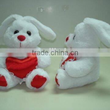 Valentine's Day Lovely Gift Red Heart Plush Rabbit Toy