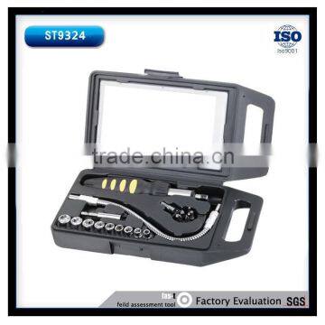 20Pcs Transparent Case Hand Tool Set of Ratchet Handle and Bit Socket Set photo-2