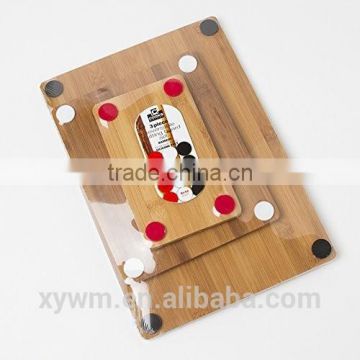 Reversible Bamboo Cutting Board Set with Non-Skid Silicone Corners