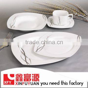 Hand carved ceramic fine porcelain dinnerware set