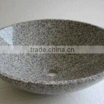 G603 China natural grey granite stone kitchen round basin sink
