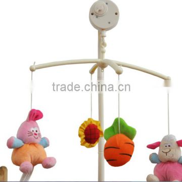 musical mobile, pink color rabbit and lamp design musical mobile