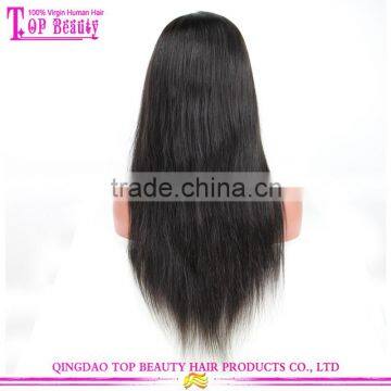 20 Inches Peruvian Hair Raw Unprocessed Virgin Lace Wig Large Stock Long Black Straight Hair Wig photo-2