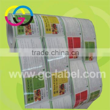 Professional factory freezing resistant labels self-adhesive label stickers