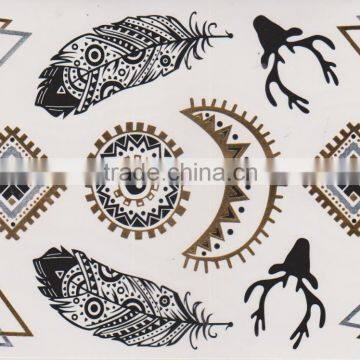 Super Hot Gold And Silver Foil Temporary Tattoo