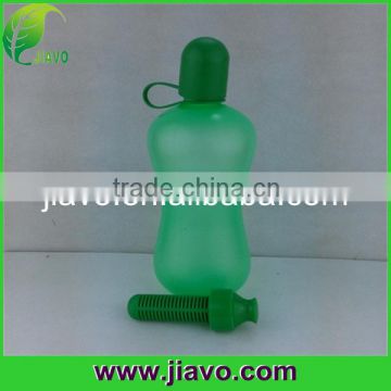 Different types and various colors of filter water bottle