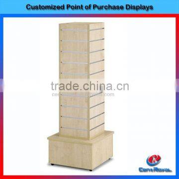 hot sale shopping mall slatwall wooden sock display rack