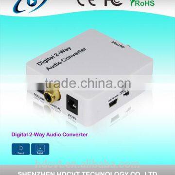 Best selling Digital 2-way Audio Converter, supports SPDIF, Toslink, Coaxial