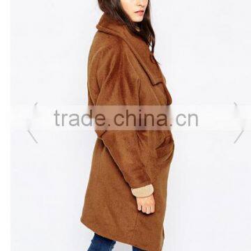 Women Clothes Factory Manufacturer 2015 Latest design fashion Wool Oversize coats for Women