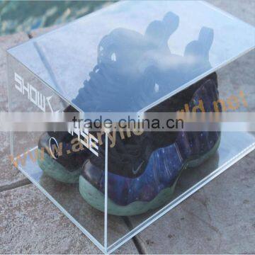 Custom wholesale clear plastic acrylic shoe storage box