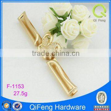 F-1153 bag handle accessory light gold fancy hardware for female bags