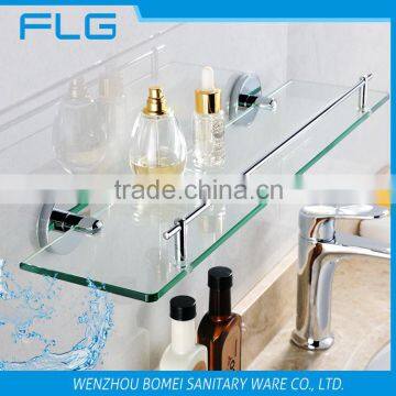 America style ORB plated single tier bathroom glass shelf