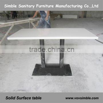 Solid surface table / composite acrylic table / tables inlaid with marble