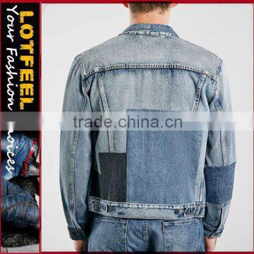 new deisgn vintage washed man denim jacket stone washed denim jacket quilted denim jackets (LOTJ104)