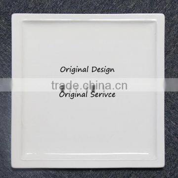 Custom Porcelain Crockery Fine Bone China Molomite Ceramic Square Plate photo-4